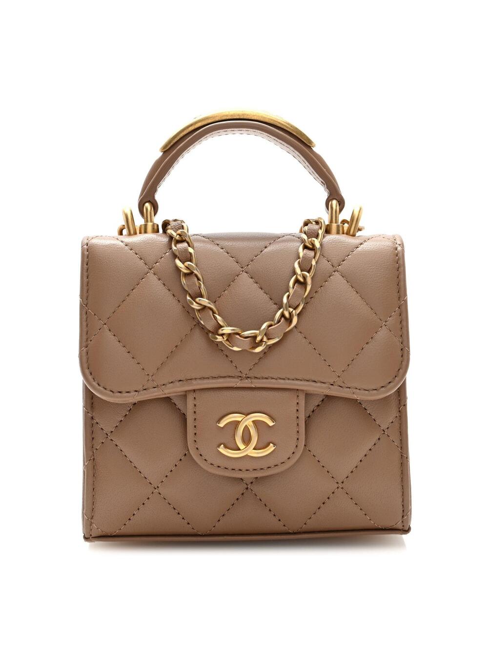 Chanel Lambskin Quilted Top Handle Flap #362075C31B